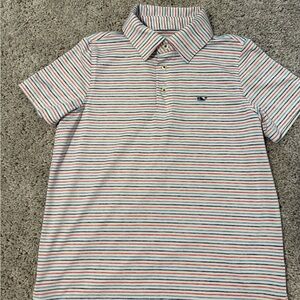 Vineyard Vines Red and Blue Striped Polo